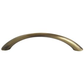 Brass effect Cabinet Bow Pull handle, Pack of 6