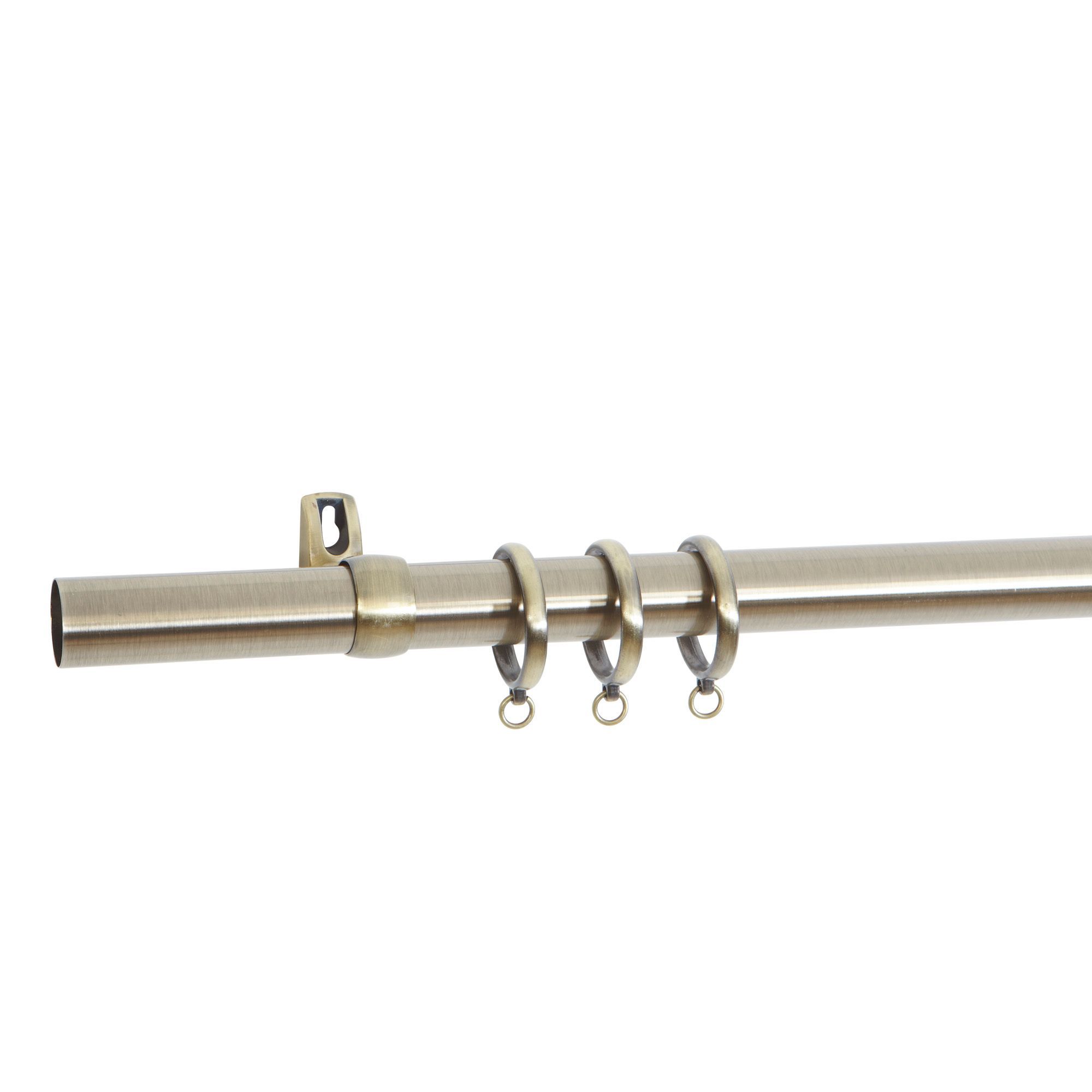 Brass effect Fixed length Bay window curtain pole (L)500 cm DIY at B&Q