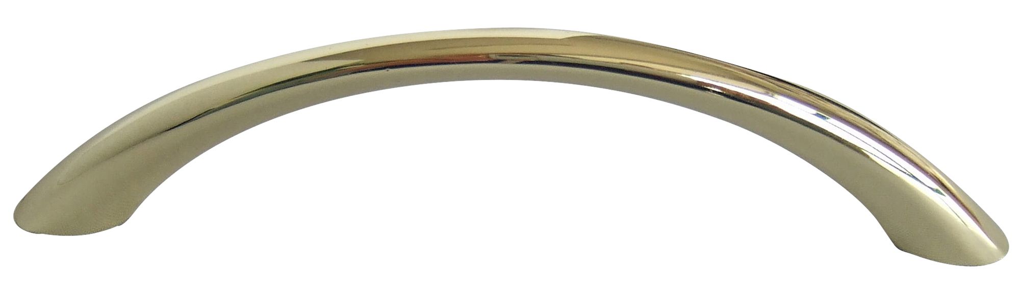 Brass effect Furniture Bow Handle (L)9.6cm (D)26mm, Pack of 6