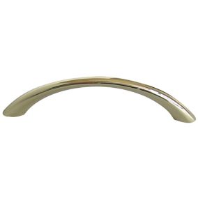 Brass effect Furniture Bow Handle (L)9.6cm, Pack of 6