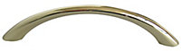 Brass effect Furniture Handle (L)9.6cm, Pack of 6