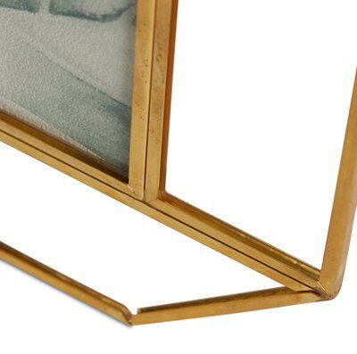 Brass effect Geometric Picture frame (H)25.3cm x (W)20.2cm