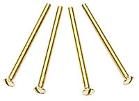 Brass effect Internal Metal Socket & switch screw (Dia)3mm (L)50mm, Pack of 4