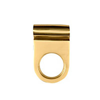 Brass effect Metal Cylinder Pull latch, (L)70mm
