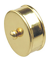 Brass effect Metal End cap (L)215mm (W)35mm, Pack of 2
