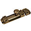 Brass effect Metal Flat Door bolt (L)102mm (W)26.5mm