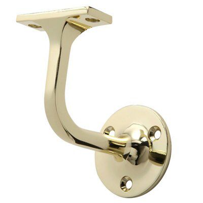 Brass effect Metal Wall-mounted Handrail bracket (L)50mm (H)70mm (W)80mm