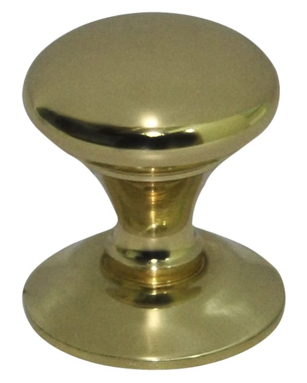 Brass effect Round Furniture Knob (Dia)20.5mm