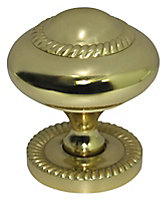 Brass effect Round Furniture Knob (Dia)50mm