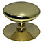Brass effect Round Furniture Knob (Dia)51mm