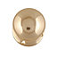 Brass effect Zamac Round Door knob (Dia)54mm, Pair
