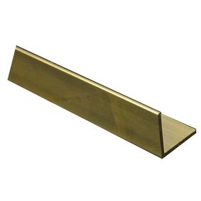 Brass Equal L-shaped Angle profile, (L)1m (W)10mm (D)10mm (T)1mm