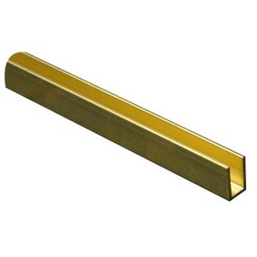 Brass Equal U-shaped Angle profile, (L)1m (W)6mm