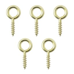 Brass Extra small Screw eye (L)16mm, Pack of 25
