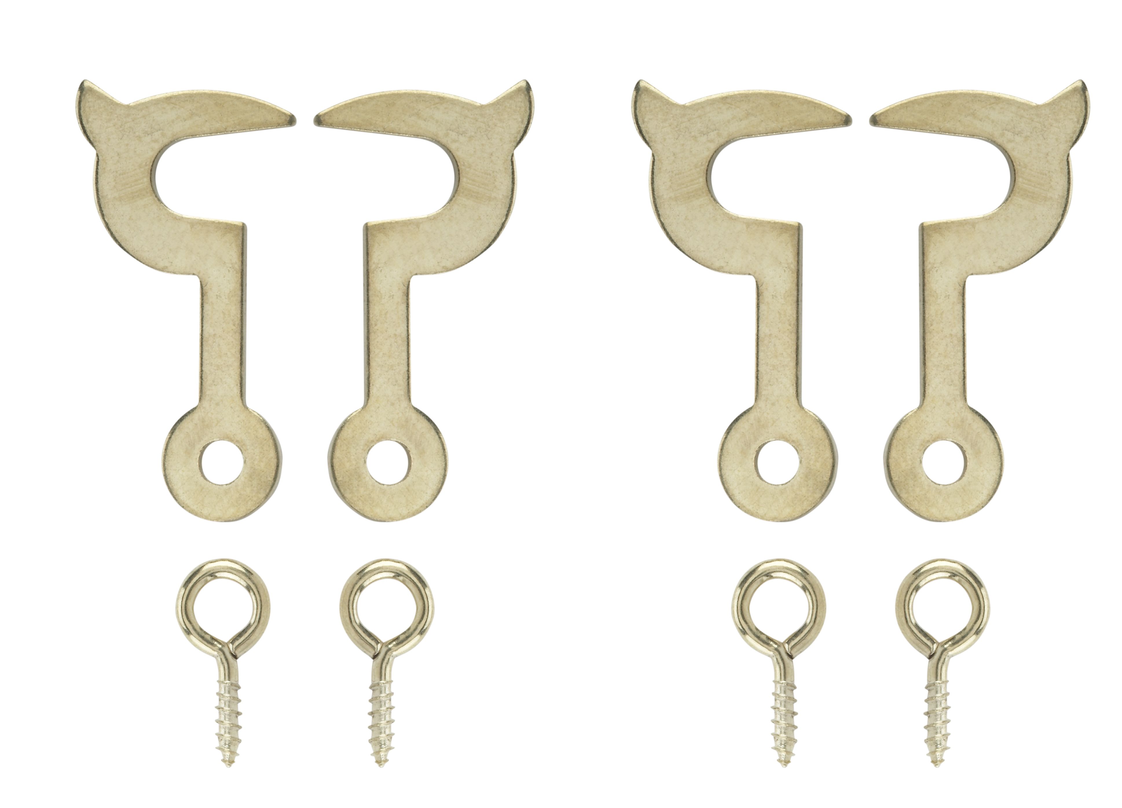 Brass-plated Cabin hook, (L)25mm