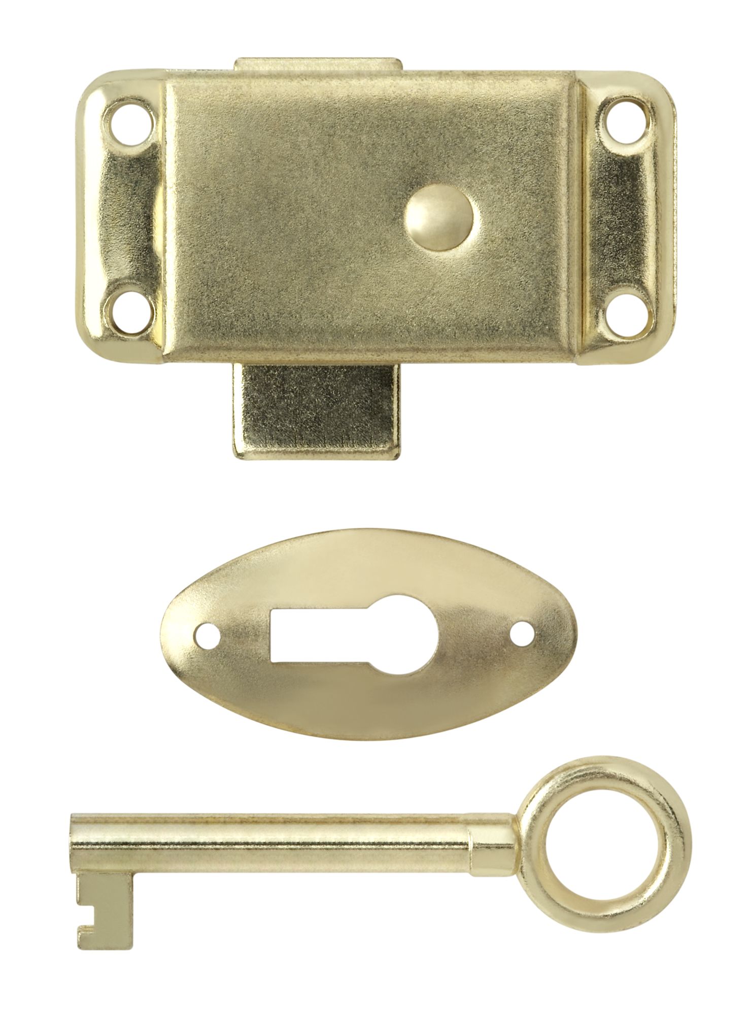 Brass-plated Cabinet catch (W)25mm