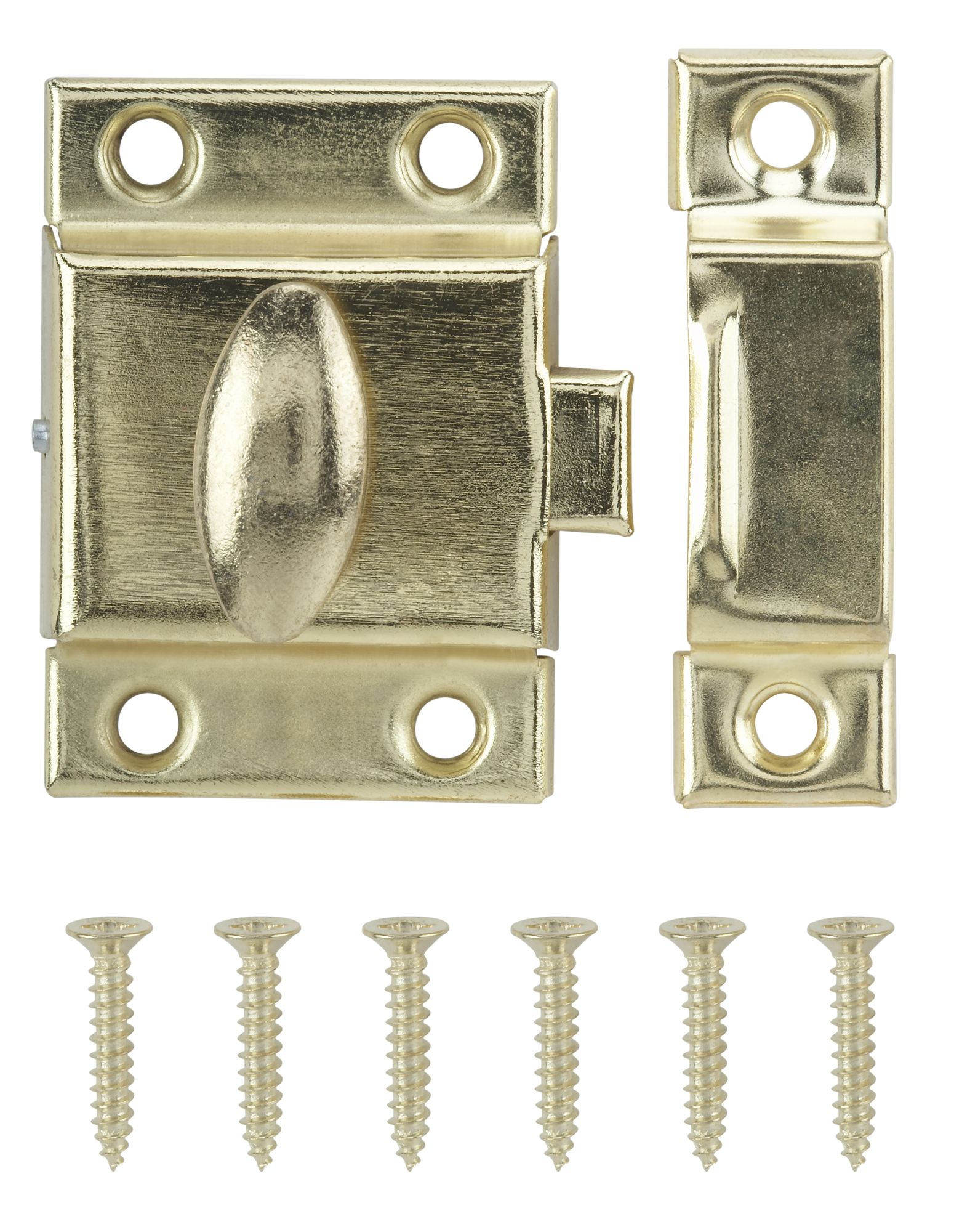 Brass-plated Cabinet catch (W)39mm