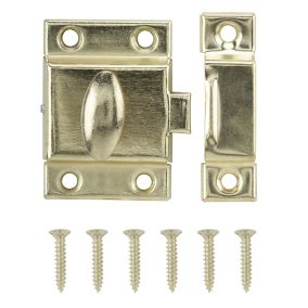 Brass-plated Cabinet catch (W)39mm