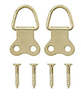 Brass-plated Large Picture hook, Pack of 4