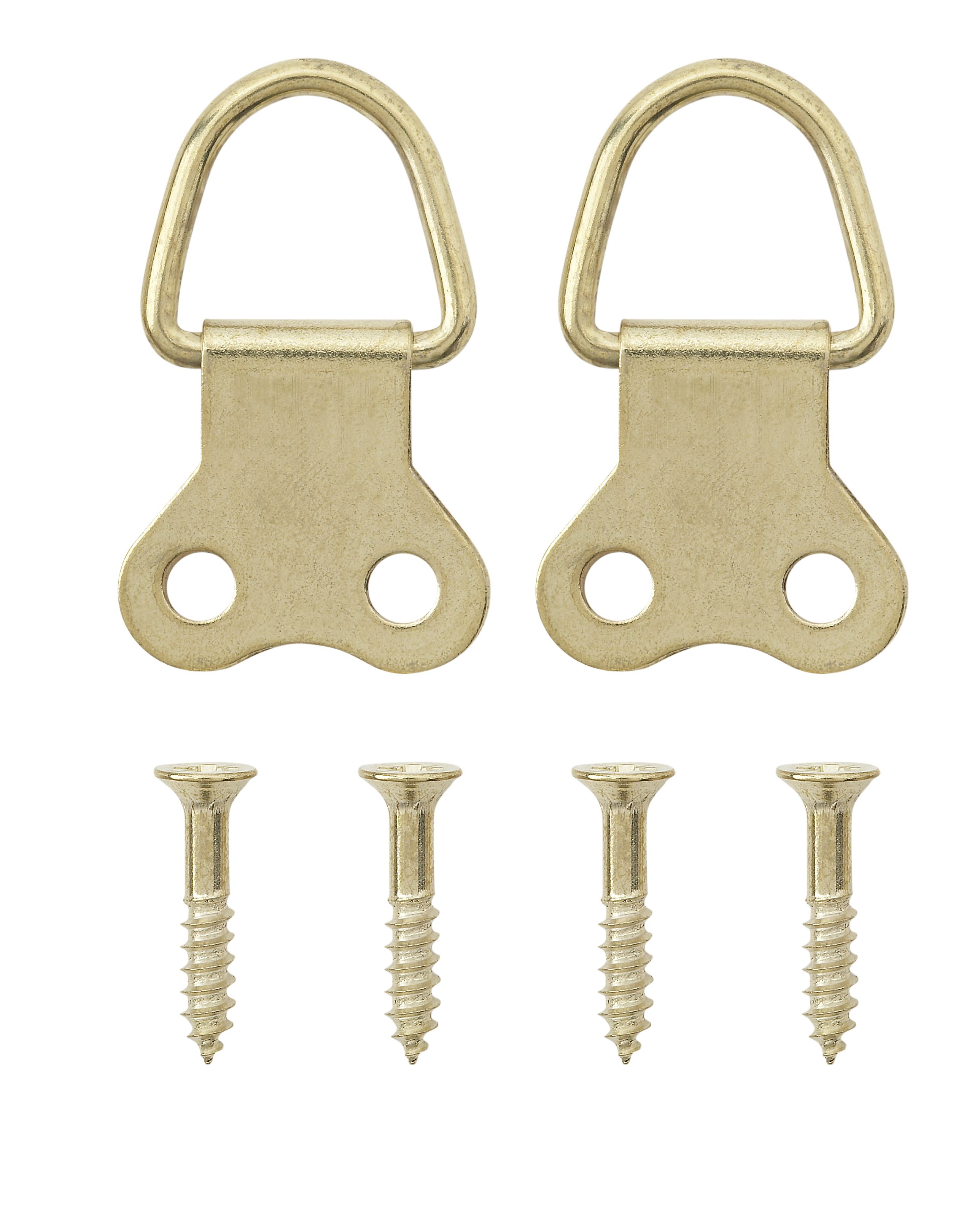 Brass-plated Large Picture hook, Pack of 4
