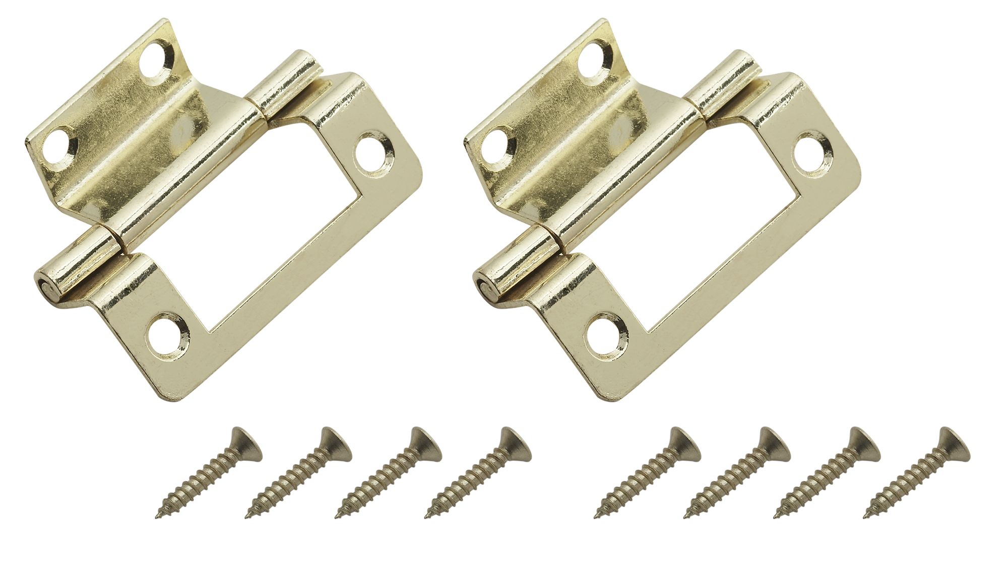 Select Hardware 50mm Gate Hooks & Eyes Brass Plated - Pack of 2