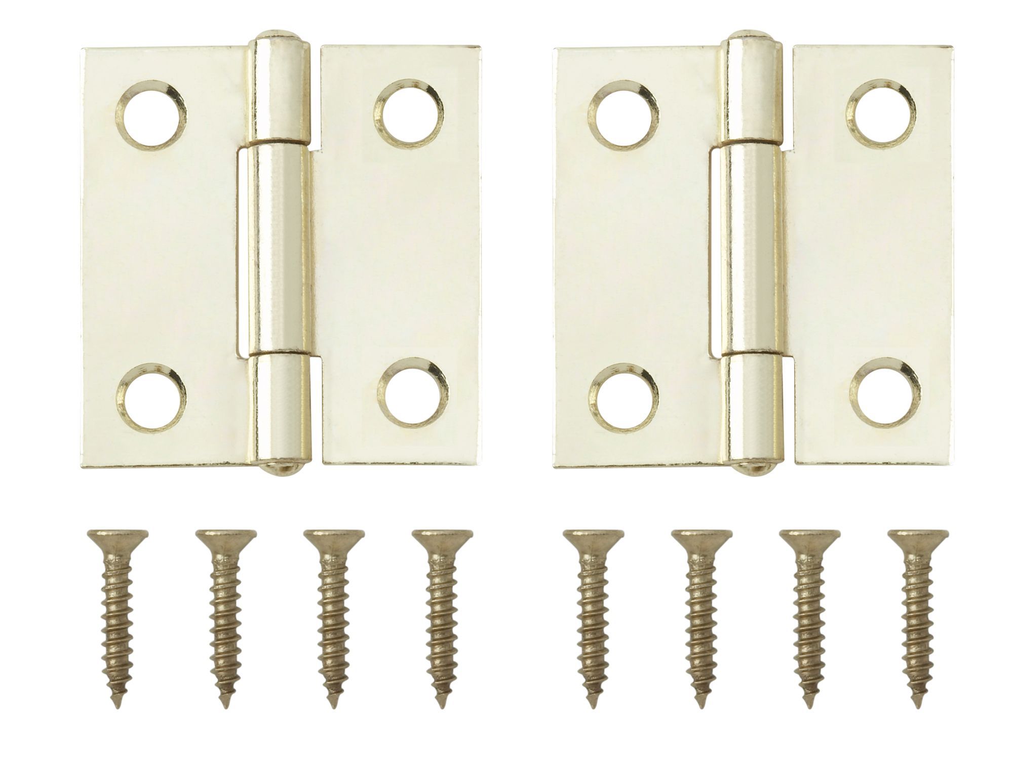 Pair of Brass Plated Hinges Brass Plated Steel BUTTERFLY HINGE