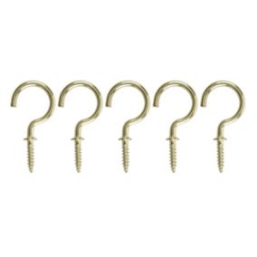 Brass-plated No. 1 Picture hook (W)26mm, Pack of 8