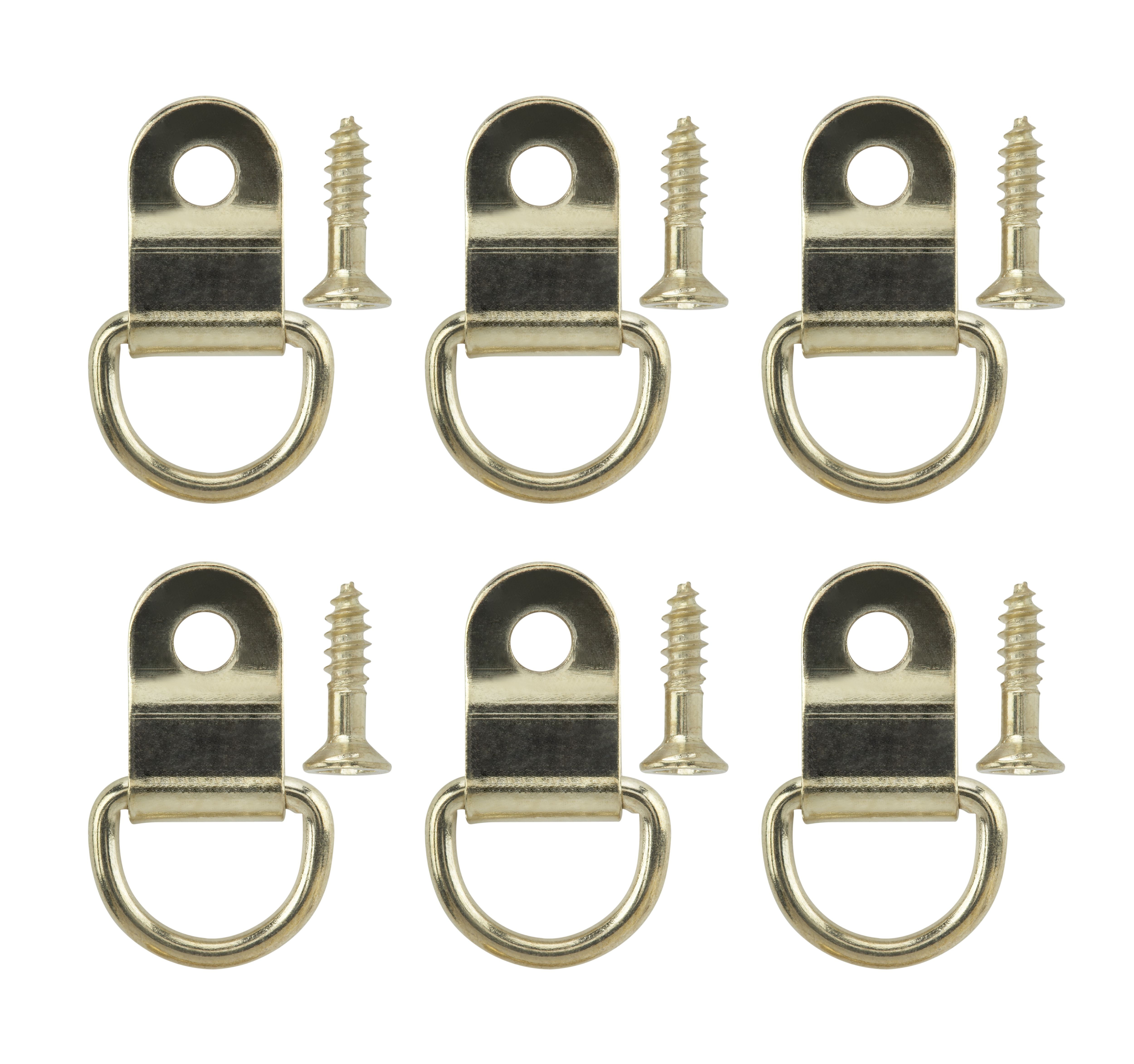 Brass-plated Small Picture Hook, Pack Of 6 | DIY At B&Q