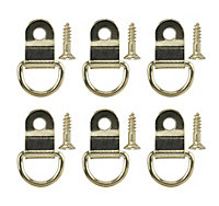 Brass-plated Small Picture hook, Pack of 6