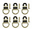 Brass-plated Small Picture hook, Pack of 6