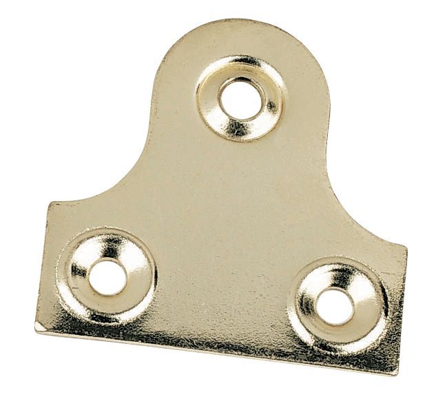 Brassplated Steel Mirror plates (L)32mm (W)32mm, Pack of 10 DIY at B&Q