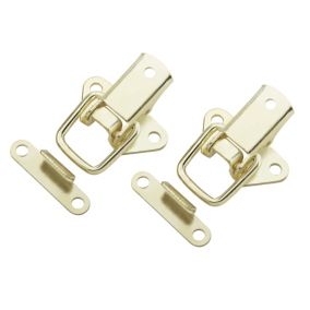 Brass-plated Toggle catch (W)38mm, Pack of 2