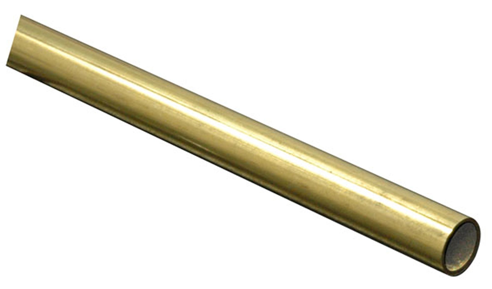Brass Round Tube, (L)1m (Dia)2mm (T)0.3mm