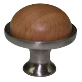 Brass, steel & wire Round Furniture Knob (Dia)34mm
