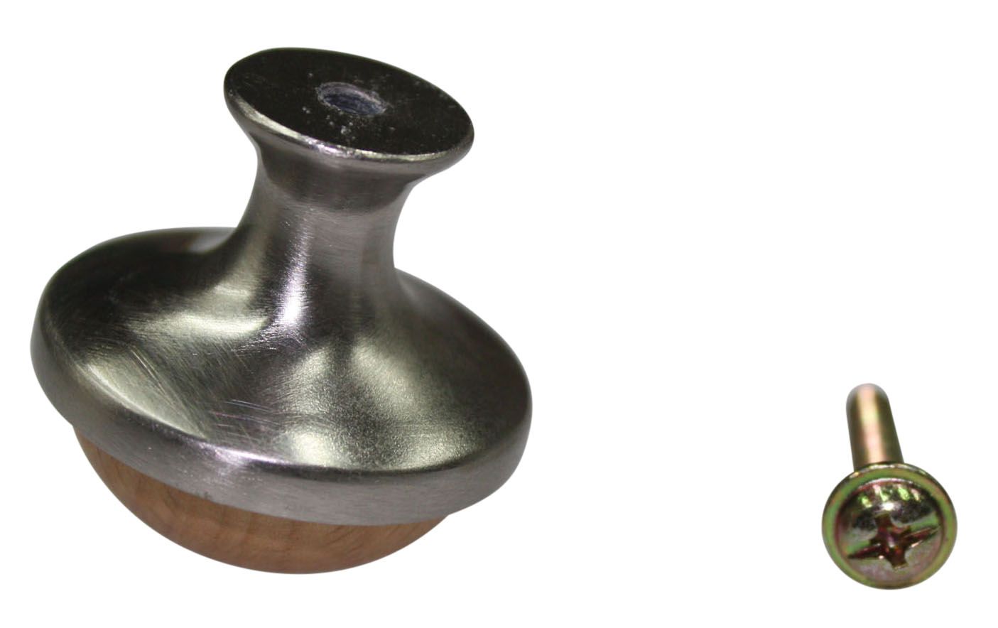 Brass, steel & wire Round Furniture Knob (Dia)34mm