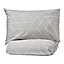 Braxton Geometric Grey Double Duvet cover & pillow case set