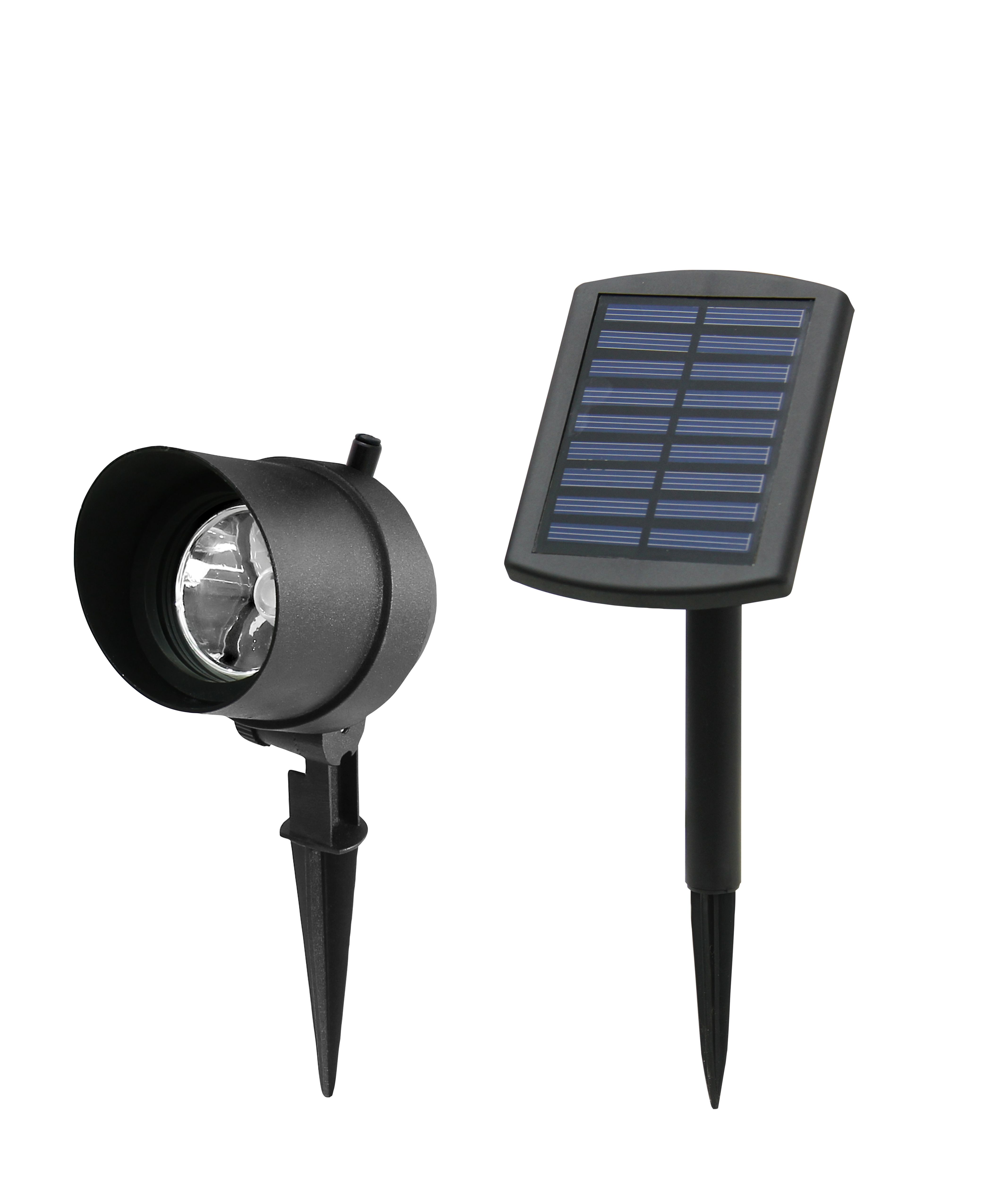 bridger Black Solar-powered Integrated LED Outdoor Spotlight