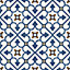 Brighton Blue Matt Porcelain Indoor Wall & floor Tile, Pack of 7, (L)450mm (W)450mm