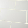 Brindisie White Satin Ceramic Wall Tile Sample