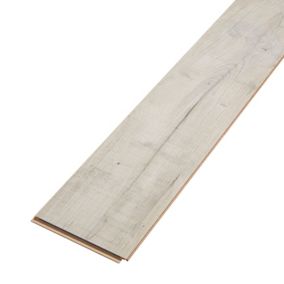 Brisbane Grey Gloss Oak effect Laminate Flooring Sample