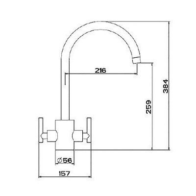 Bristan Artisan Chrome effect Kitchen Monobloc mixer Tap
