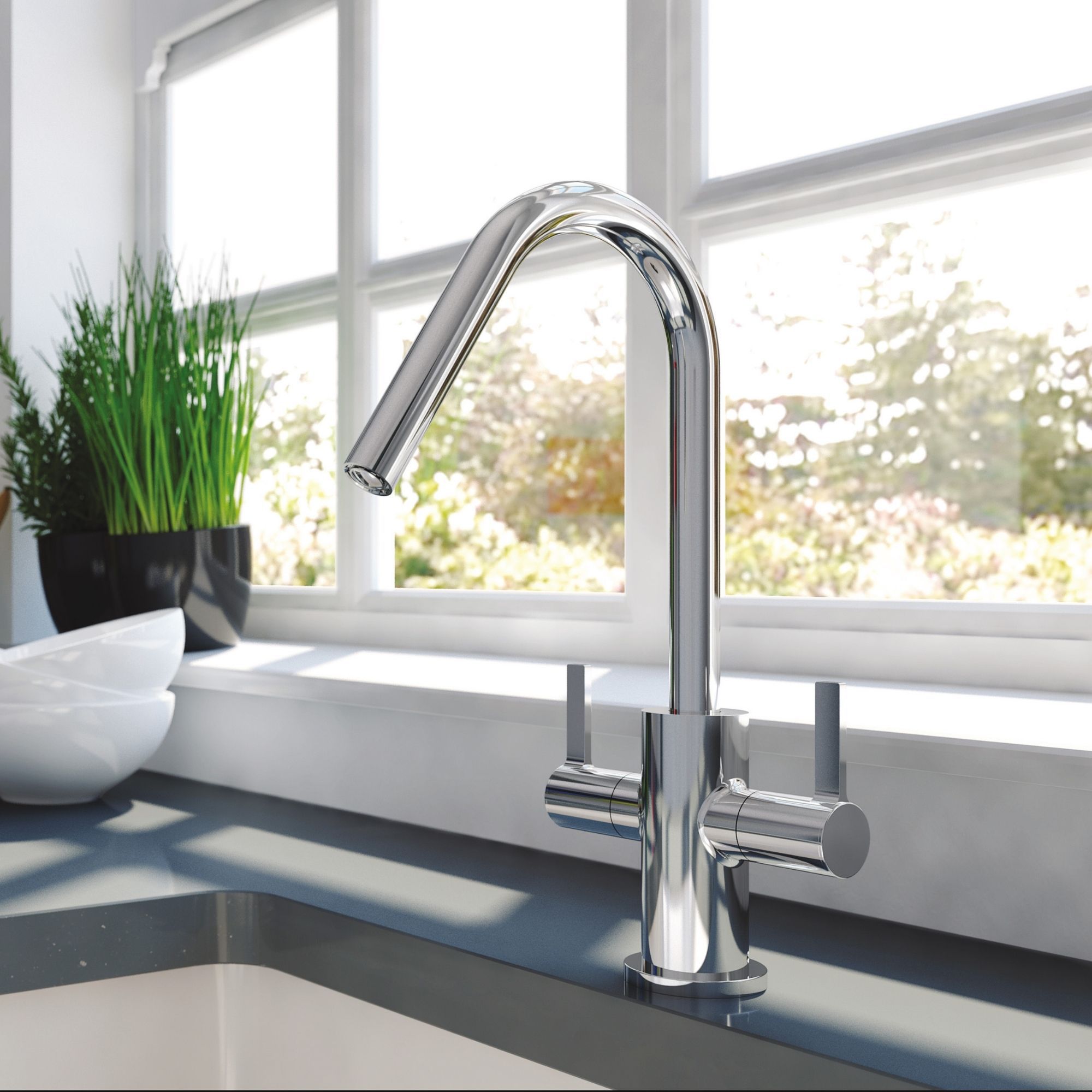 Bristan Cashew Chrome effect Kitchen Mixer Tap