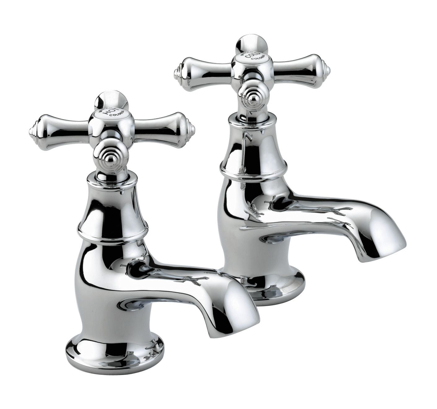 Bristan Colonial Chrome effect Traditional Double Basin Pillar Tap