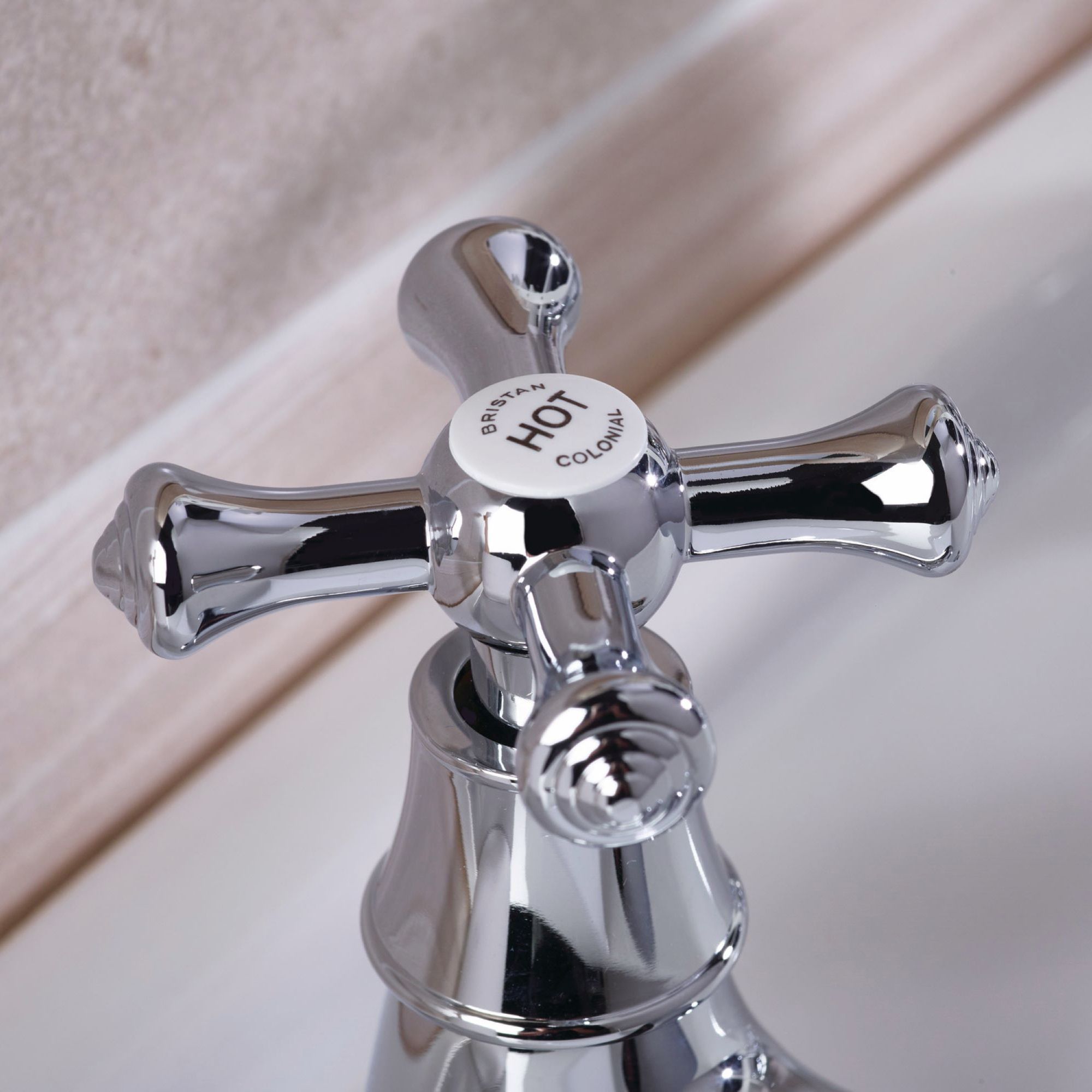 Bristan Colonial Chrome effect Traditional Double Basin Pillar Tap