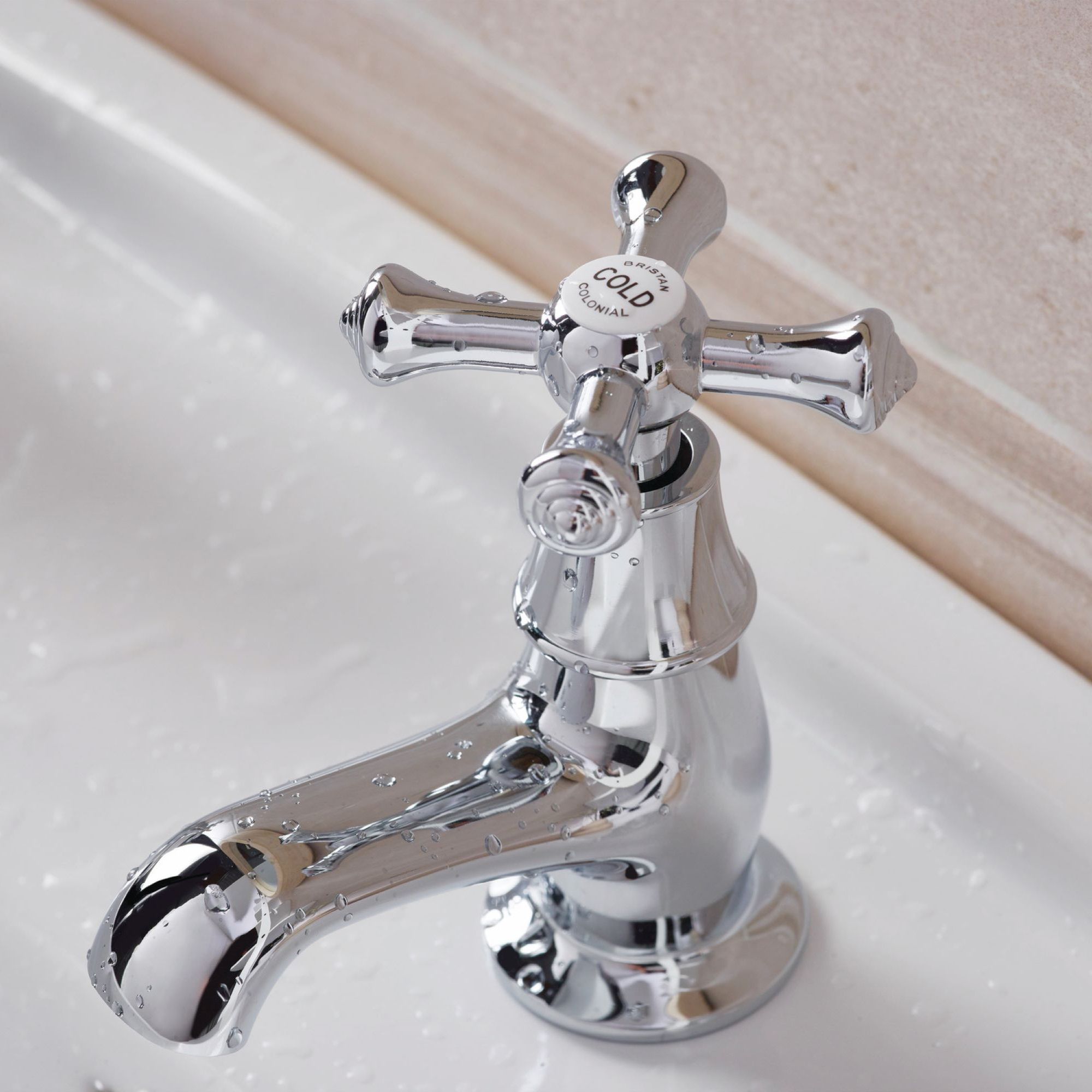 Bristan Colonial Chrome effect Traditional Double Basin Pillar Tap