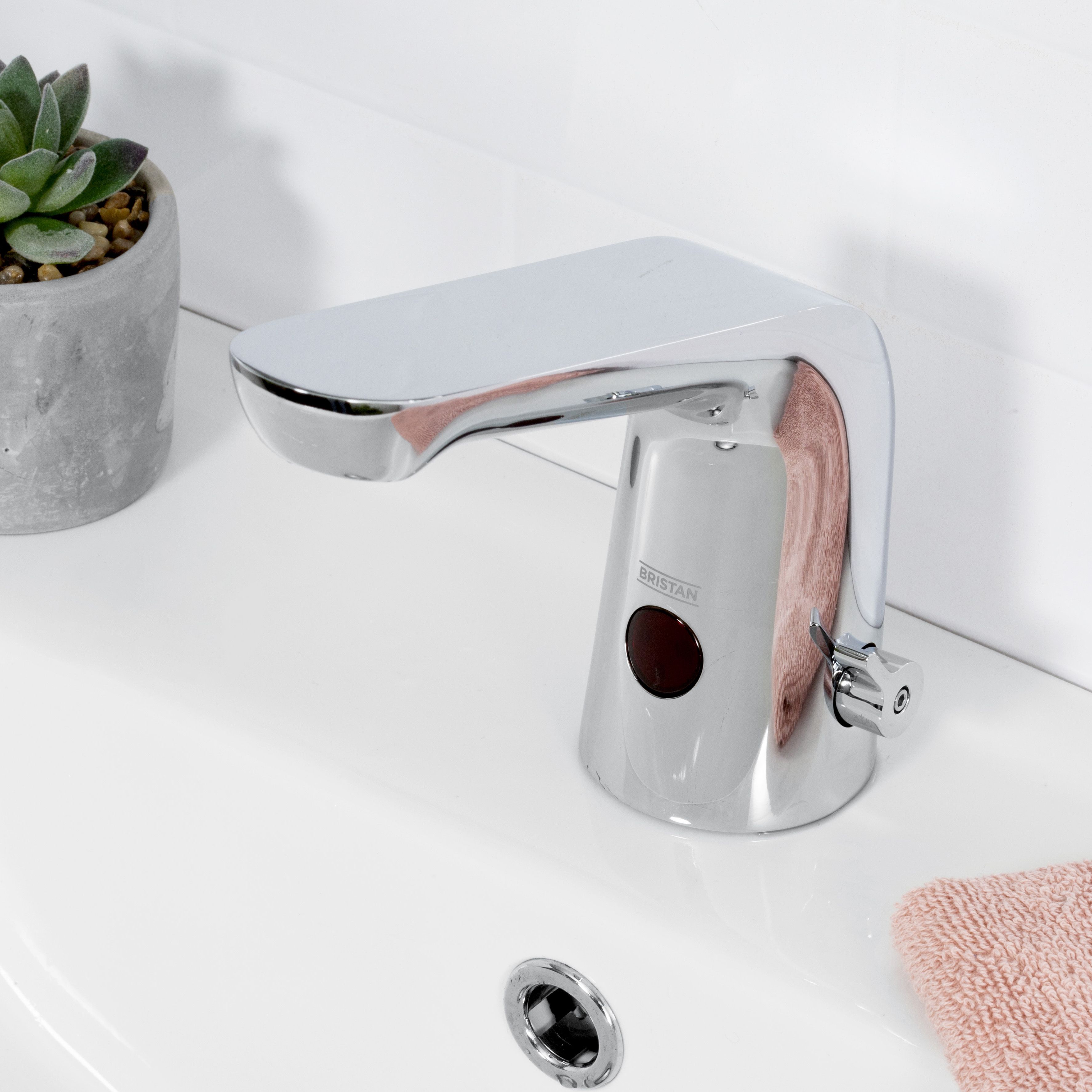Bristan Commercial Chrome effect Thermostatic Basin Mixer Sensor tap