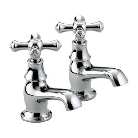 Bristan Corinth Chrome effect Traditional Double Deck Pillar Tap