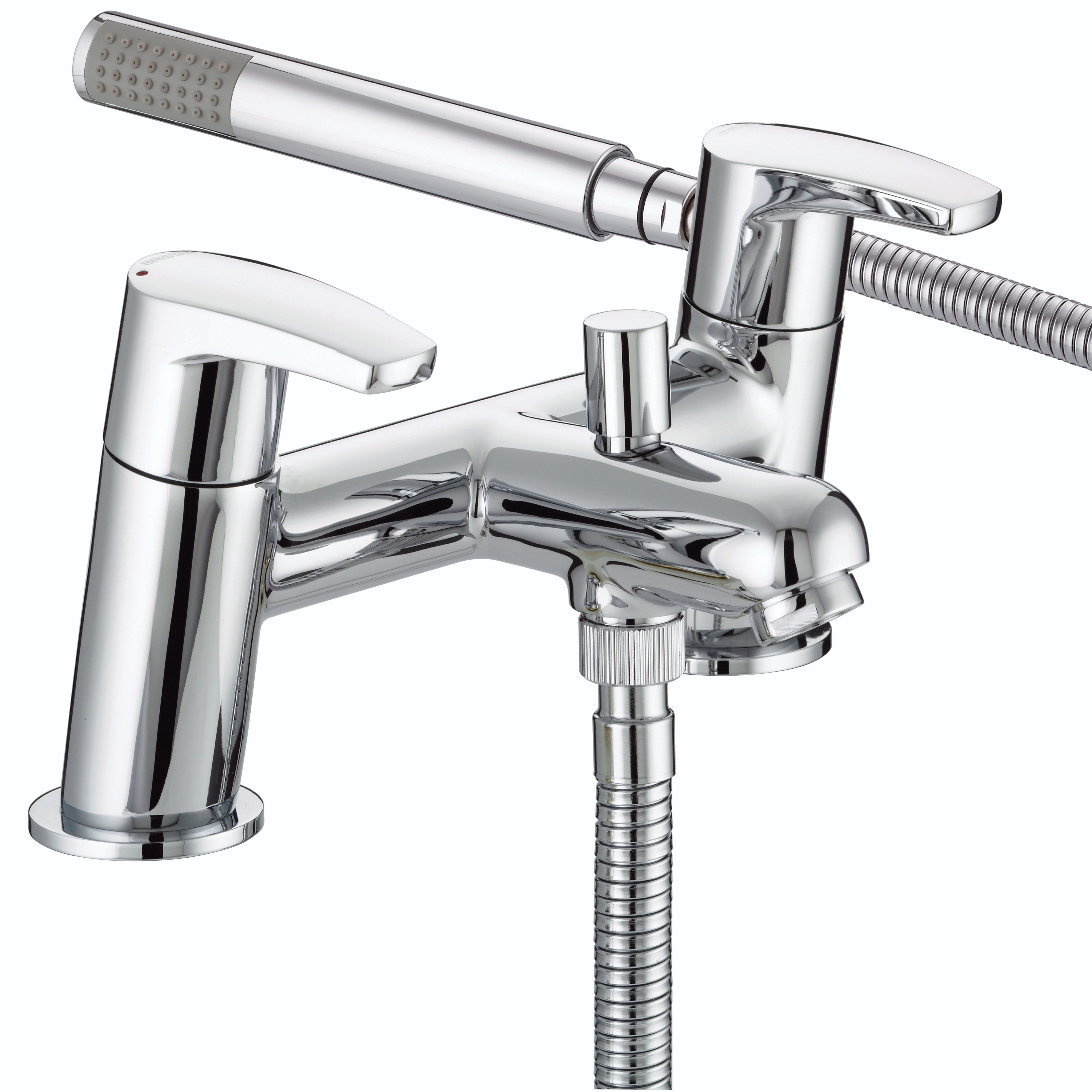 Bristan Divine Polished Chrome effect Surface-mounted 2 Tap Hole Shower mixer Tap