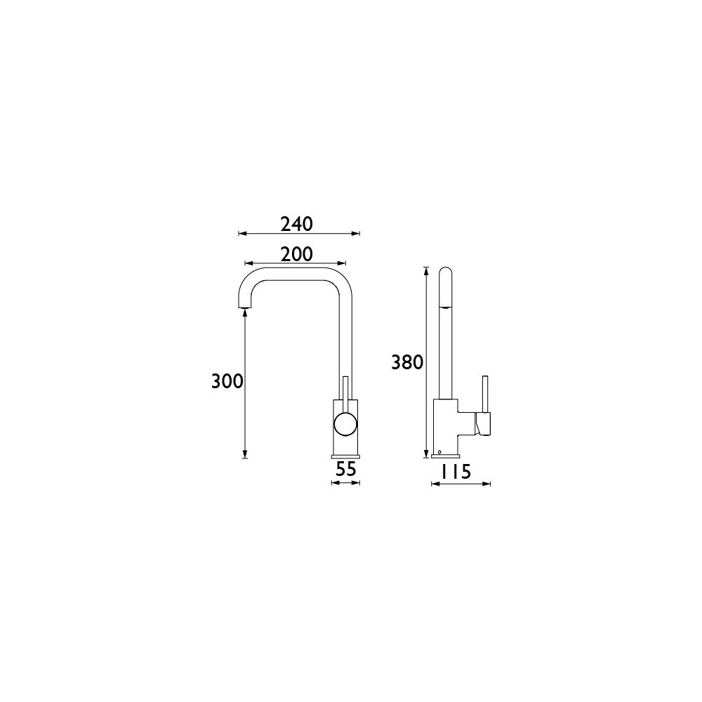 Bristan Dorado Black Kitchen Mixer Tap
