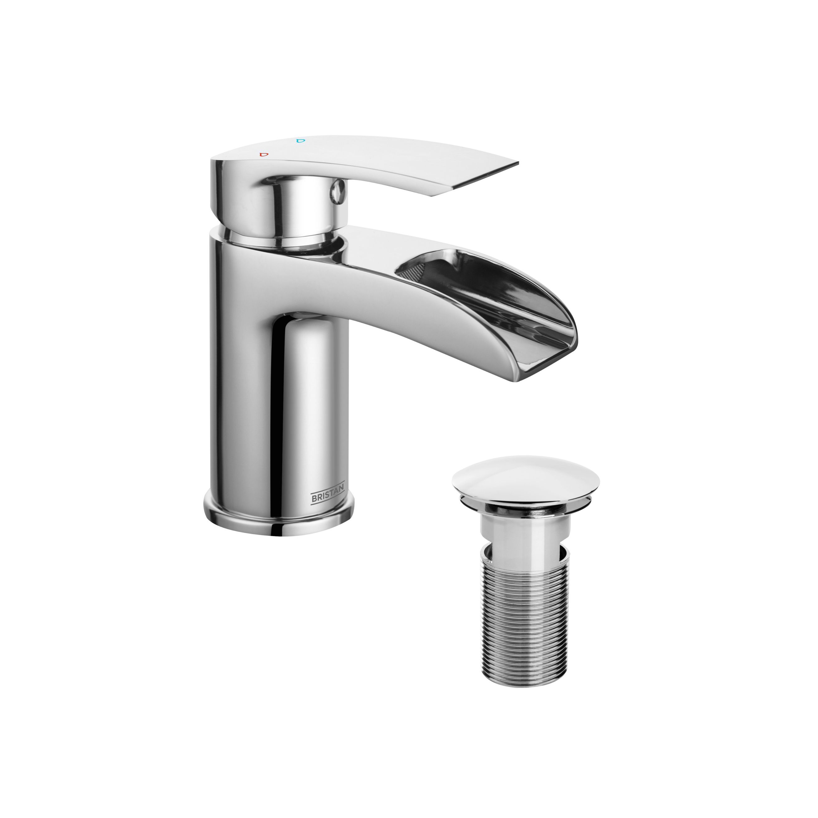 Bristan Invigor Standard Chrome effect Deck-mounted Manual Basin Mono mixer Tap